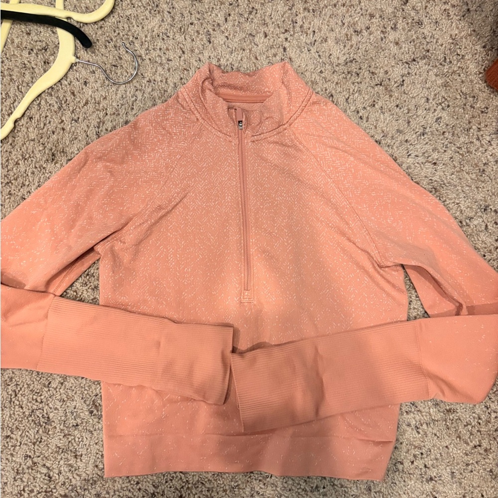 lululemon athletica Peach Quarter-Zip Sweatshirt